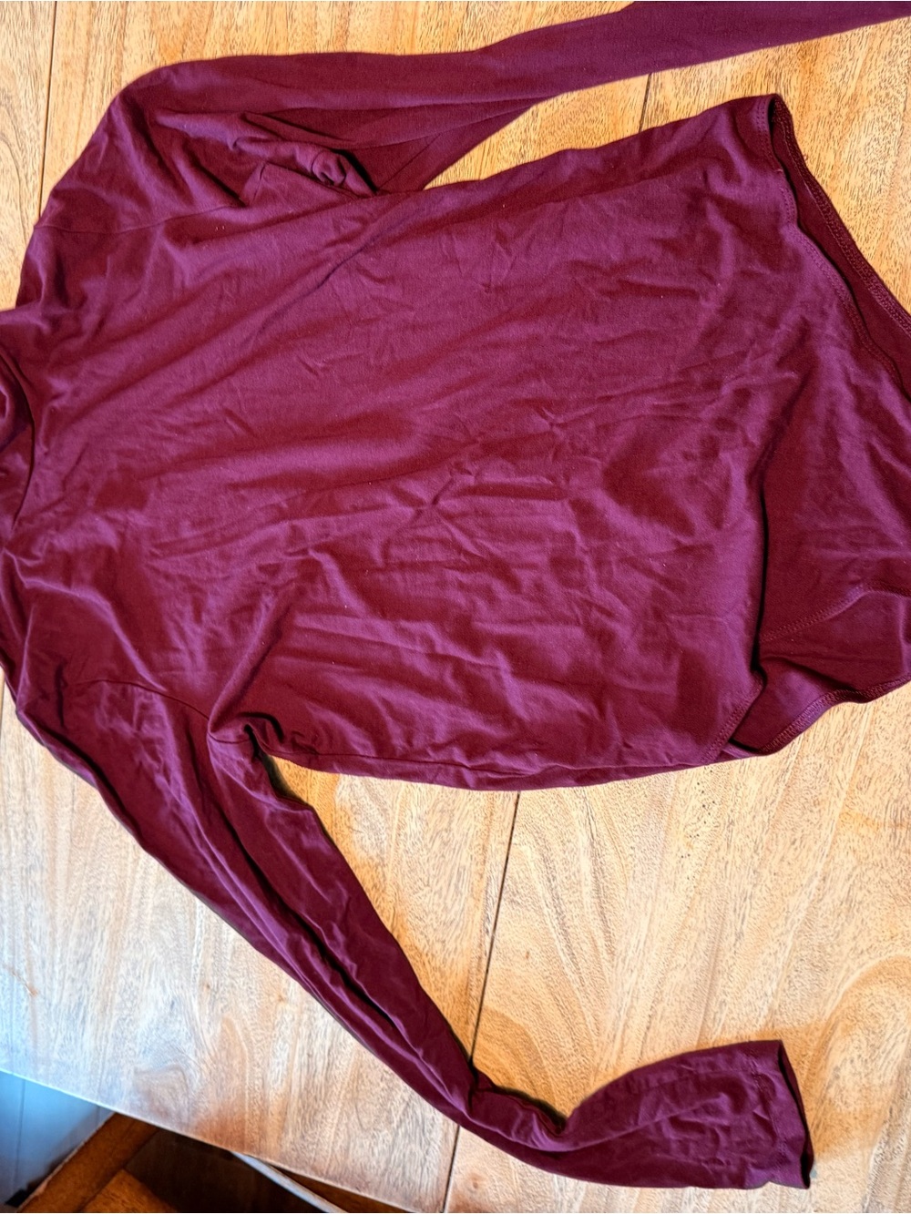 a new day Long-Sleeve Crewneck Top in Deep Burgundy